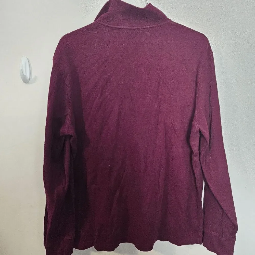 Polo Ralph Lauren Estate Rib Quarter Zip Long Sleeve Sweater Men's Red Size Larg